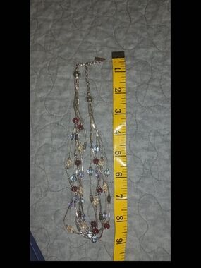 Vintage Napier Multi-Strand Liquid Silver Tone Beaded